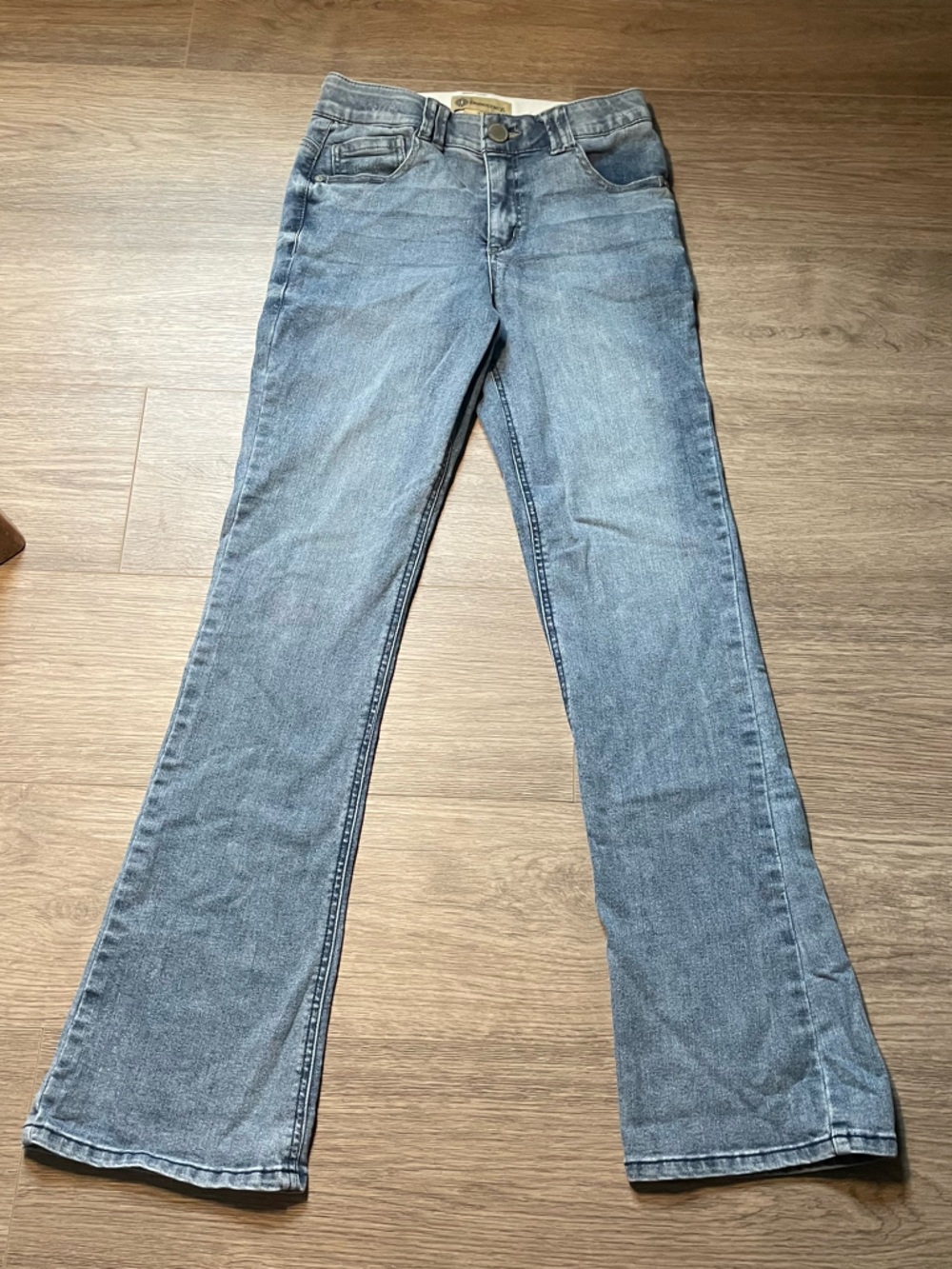 Democracy Jeans Women’s Size 2 Flare Light Wash “Ab” Mid-Rise Casual Classic